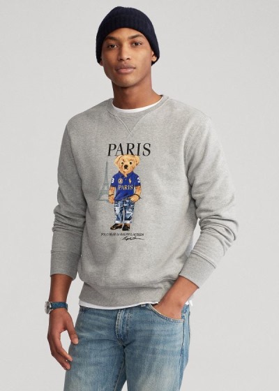 Polo Ralph Lauren Paris Bear Fleece Sweatshirt Herre Danmark (VNLPS4278)